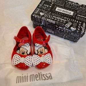 Mini Melissa- Minnie Mouse flats. Size 7